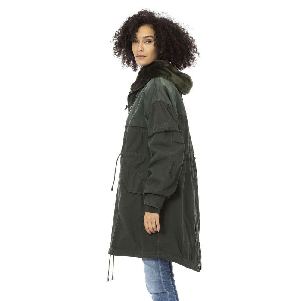 Mr&Mrs Italy Green Cotton Women Parka - Image 2
