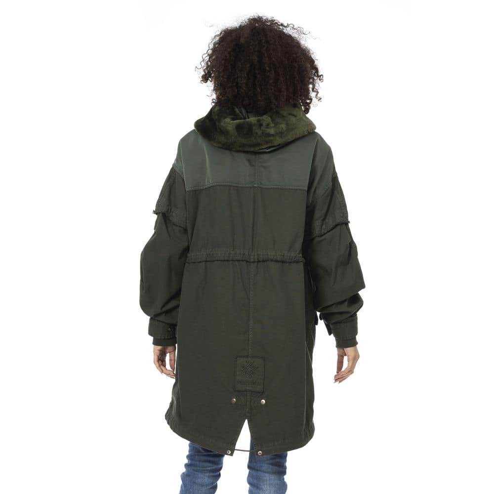 Mr&Mrs Italy Green Cotton Women Parka - Image 3
