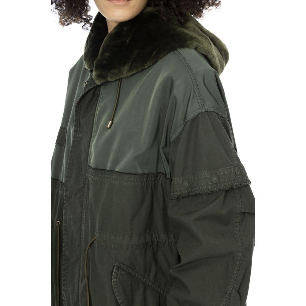 Mr&Mrs Italy Green Cotton Women Parka - Image 4