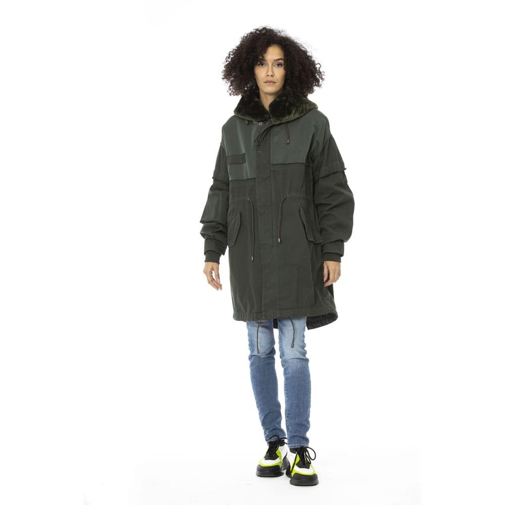 Mr&Mrs Italy Green Cotton Women Parka - Image 5
