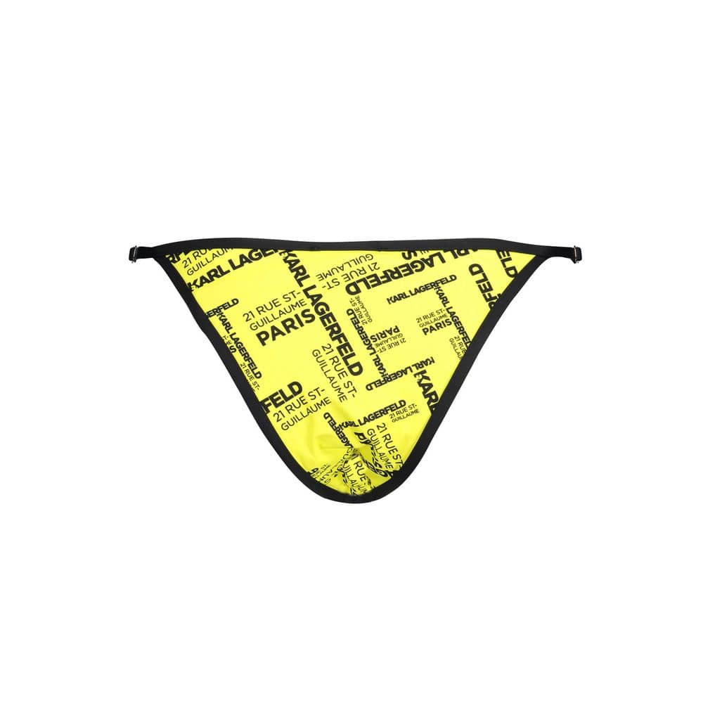 Karl Lagerfeld Yellow Polyamide Women's Swim Brief - Image 2