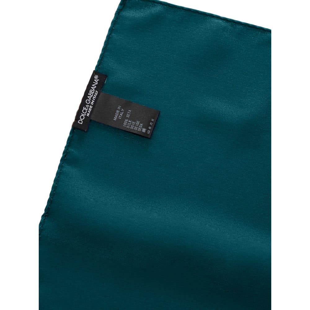 Dolce & Gabbana Green Silk Pocket Square - Image 3