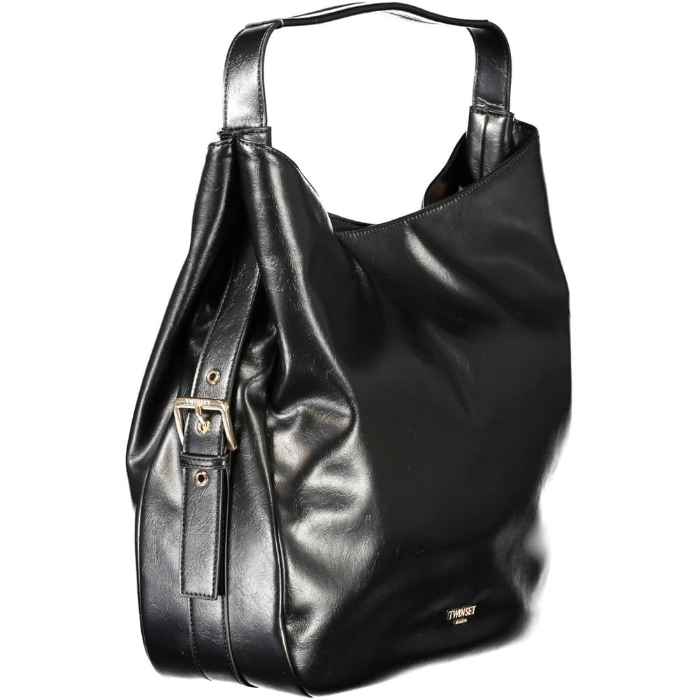 Twinset Black Polyurethane Women Hobo Bag - Image 3