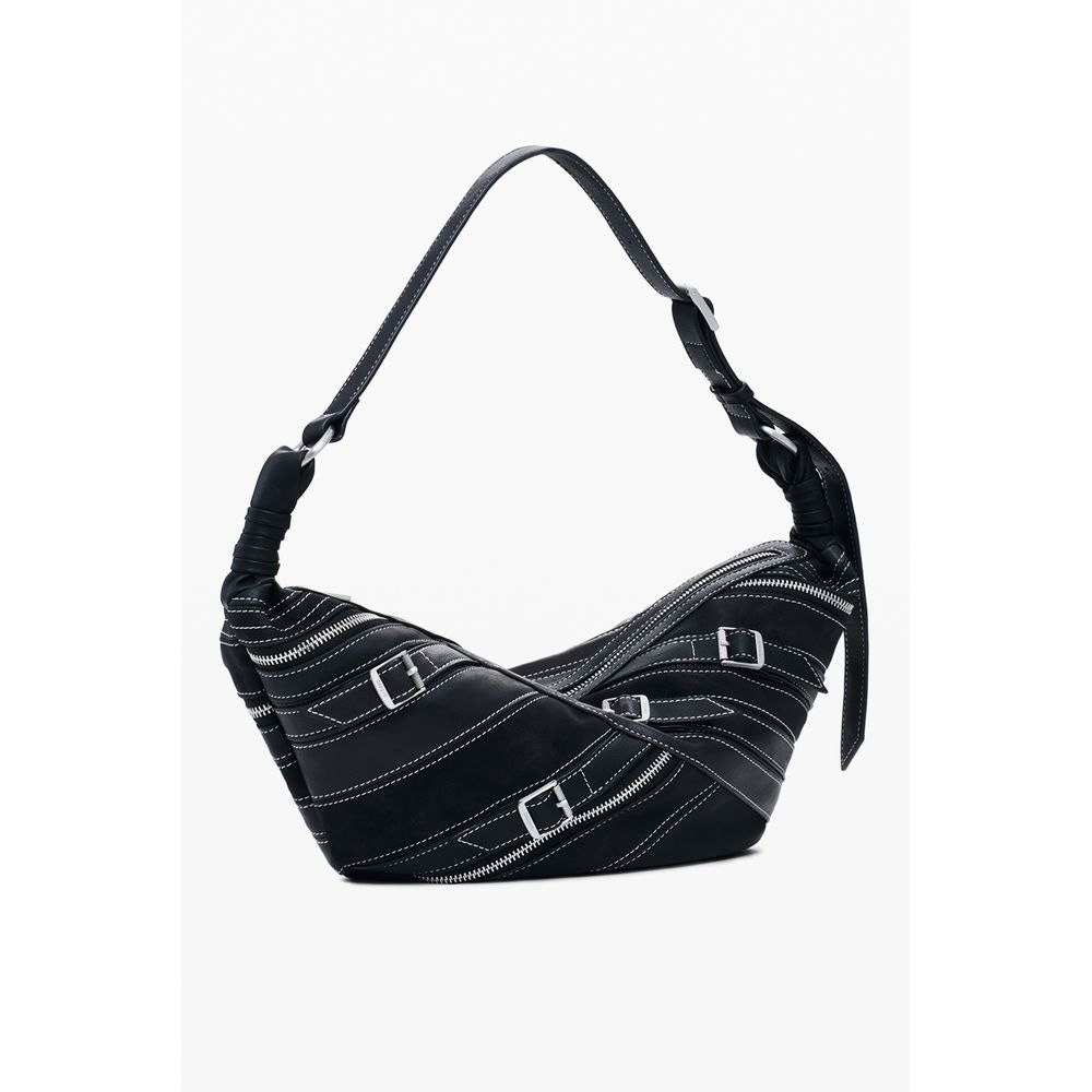 Desigual Nero Poliuretano Women Shoulder Bag - Image 2