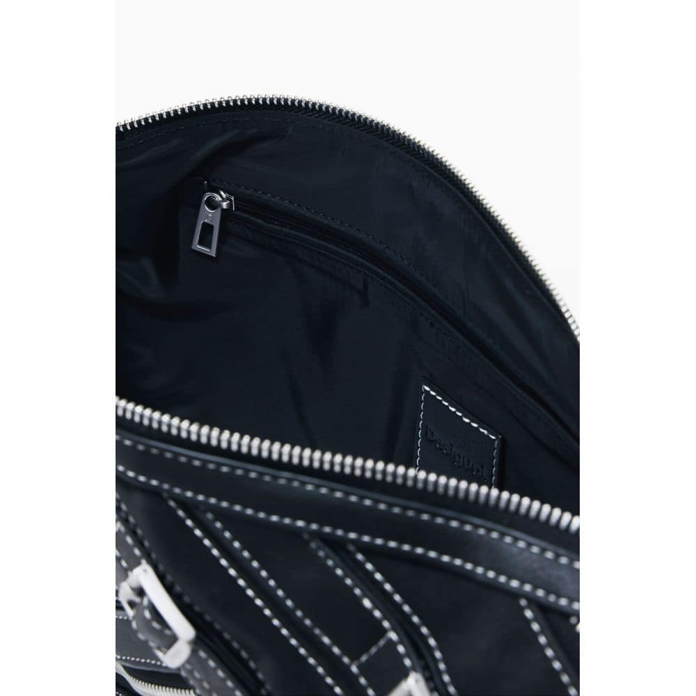 Desigual Nero Poliuretano Women Shoulder Bag - Image 3