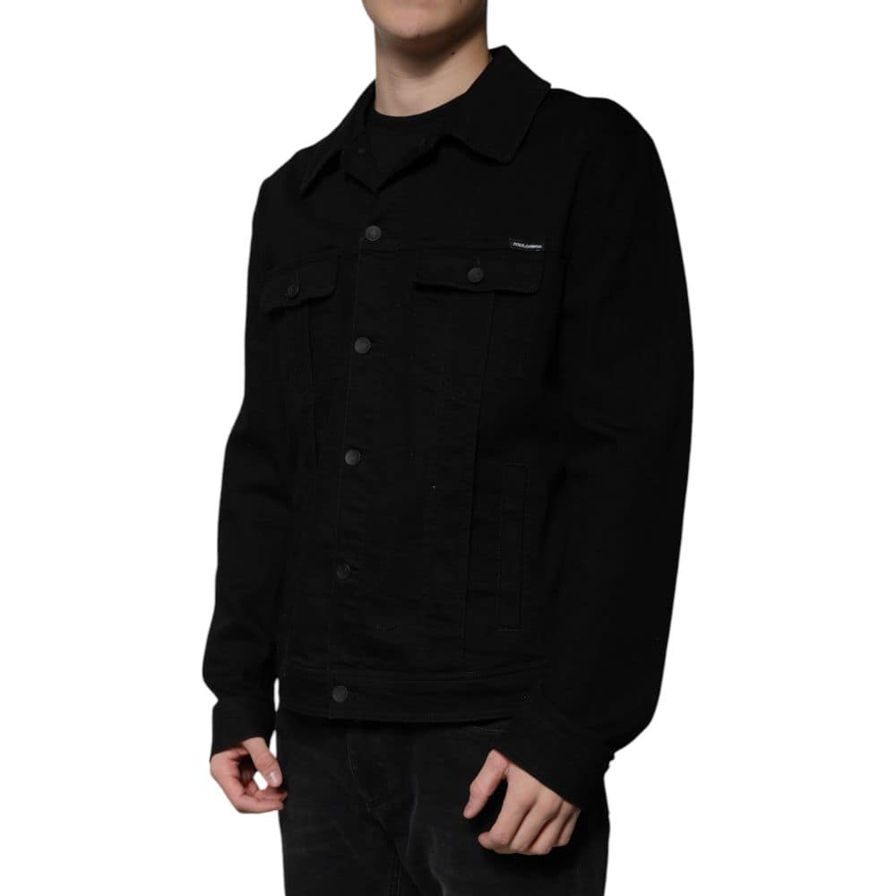 Dolce & Gabbana Black Cotton Denim Jacket - Image 2