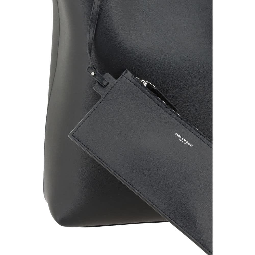 Saint Laurent Black Calf Leather Bos Taurus Shoulder Bag - Image 4