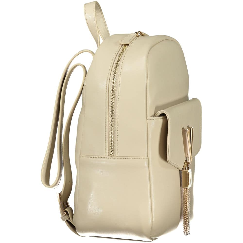 Mario Valentino Beige Polyurethane Women Backpack - Image 3