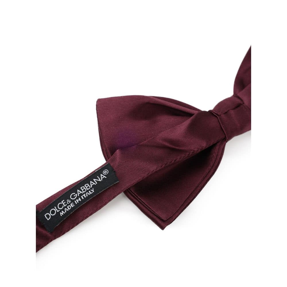 Dolce & Gabbana Bordeaux Silk Bowtie - Image 2