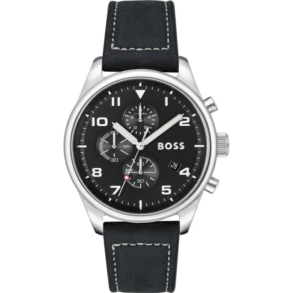 Hugo Boss Black Leather Dress Watch
