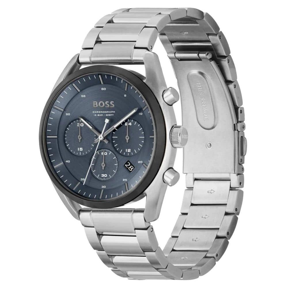 Hugo Boss Gray Stainless Steel Dress Watch - Image 2