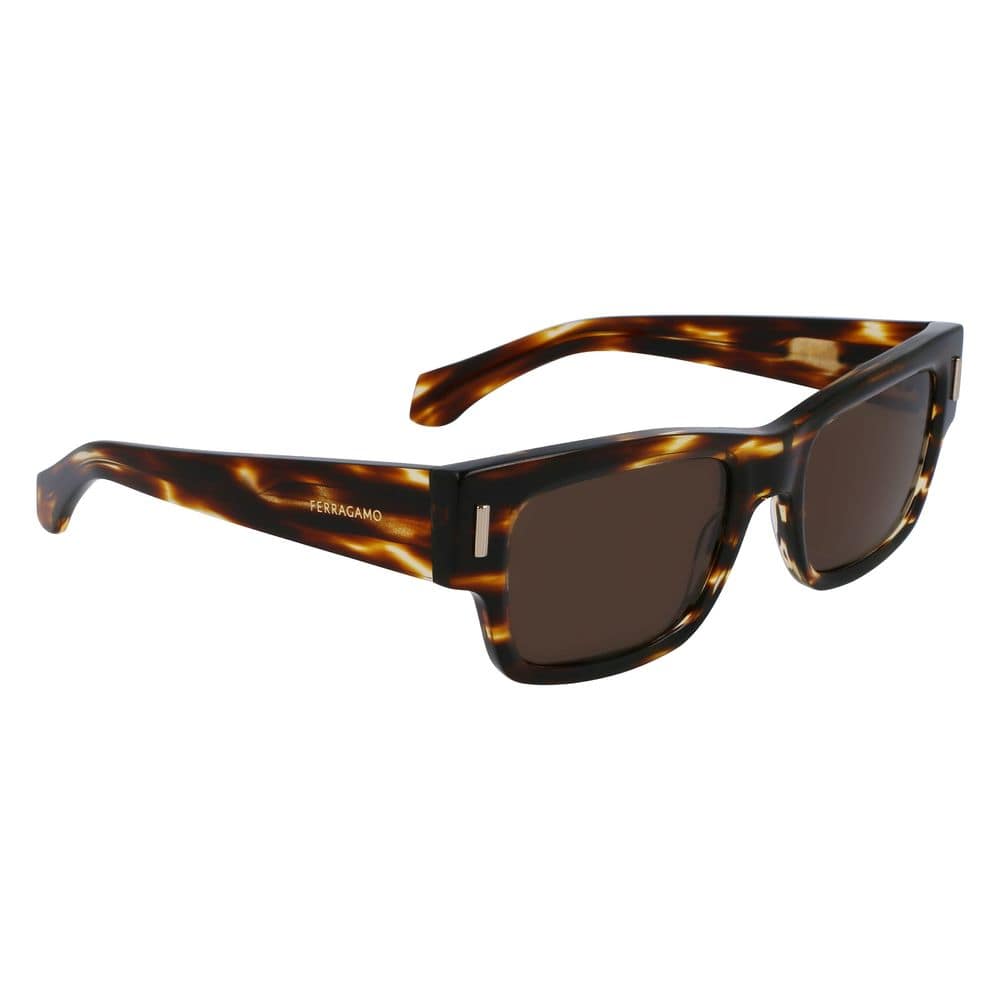 Ferragamo Brown Acetate Sunglasses - Image 3