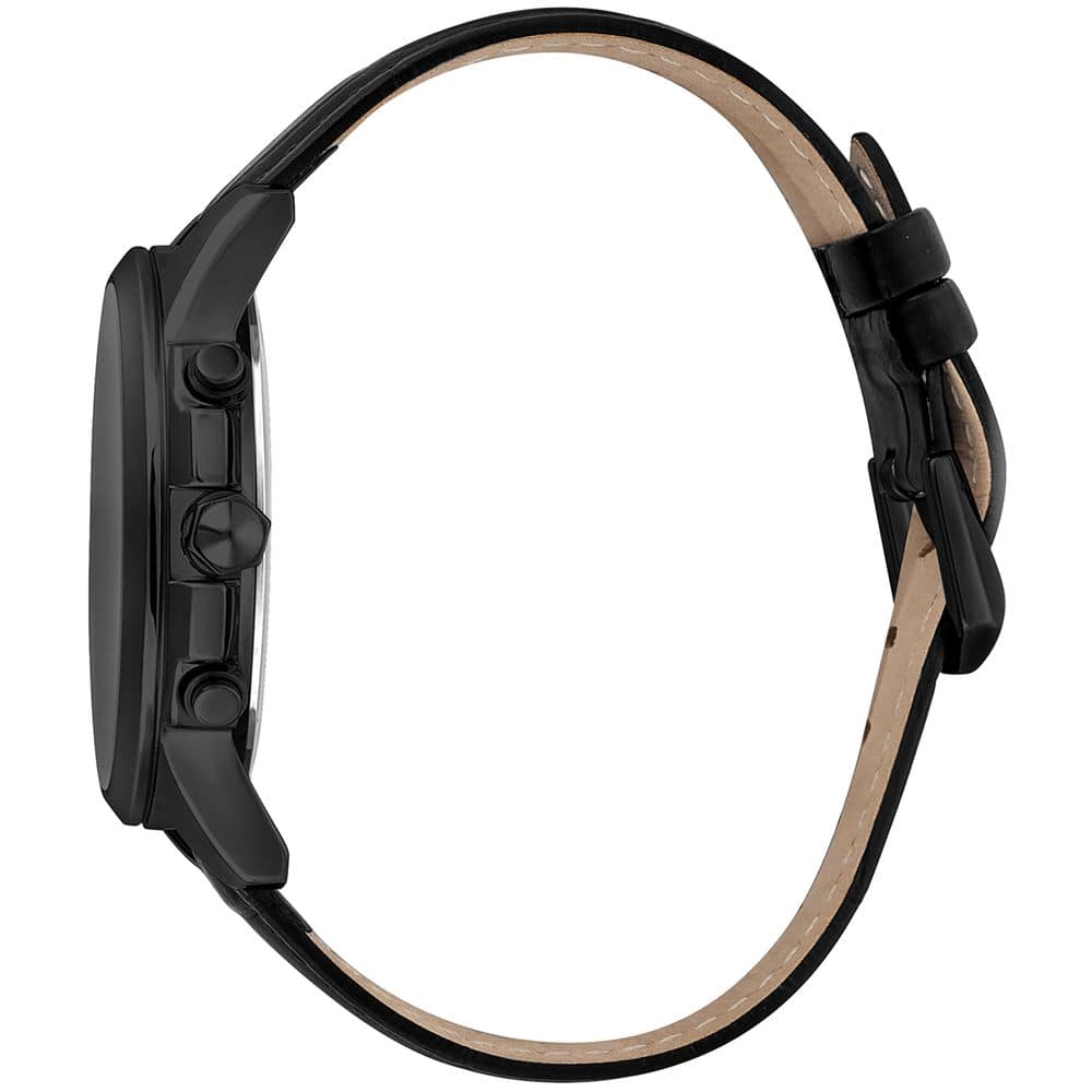 Just Cavalli Black Leather Dress Watch - Image 3