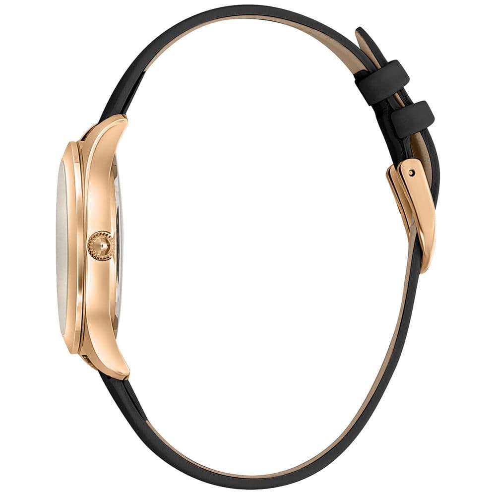 Just Cavalli Black Leather Dress Watch - Image 3