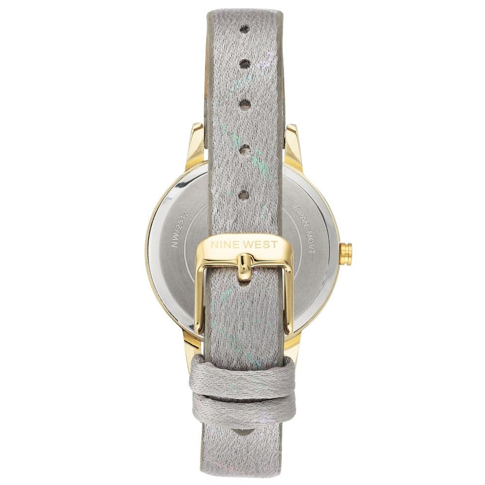 Nine West Gray Leather Dress Watch - Image 3