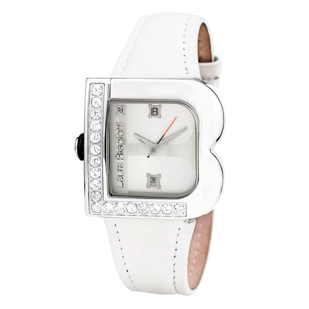 Laura Biagiotti White Leather Dress Watch