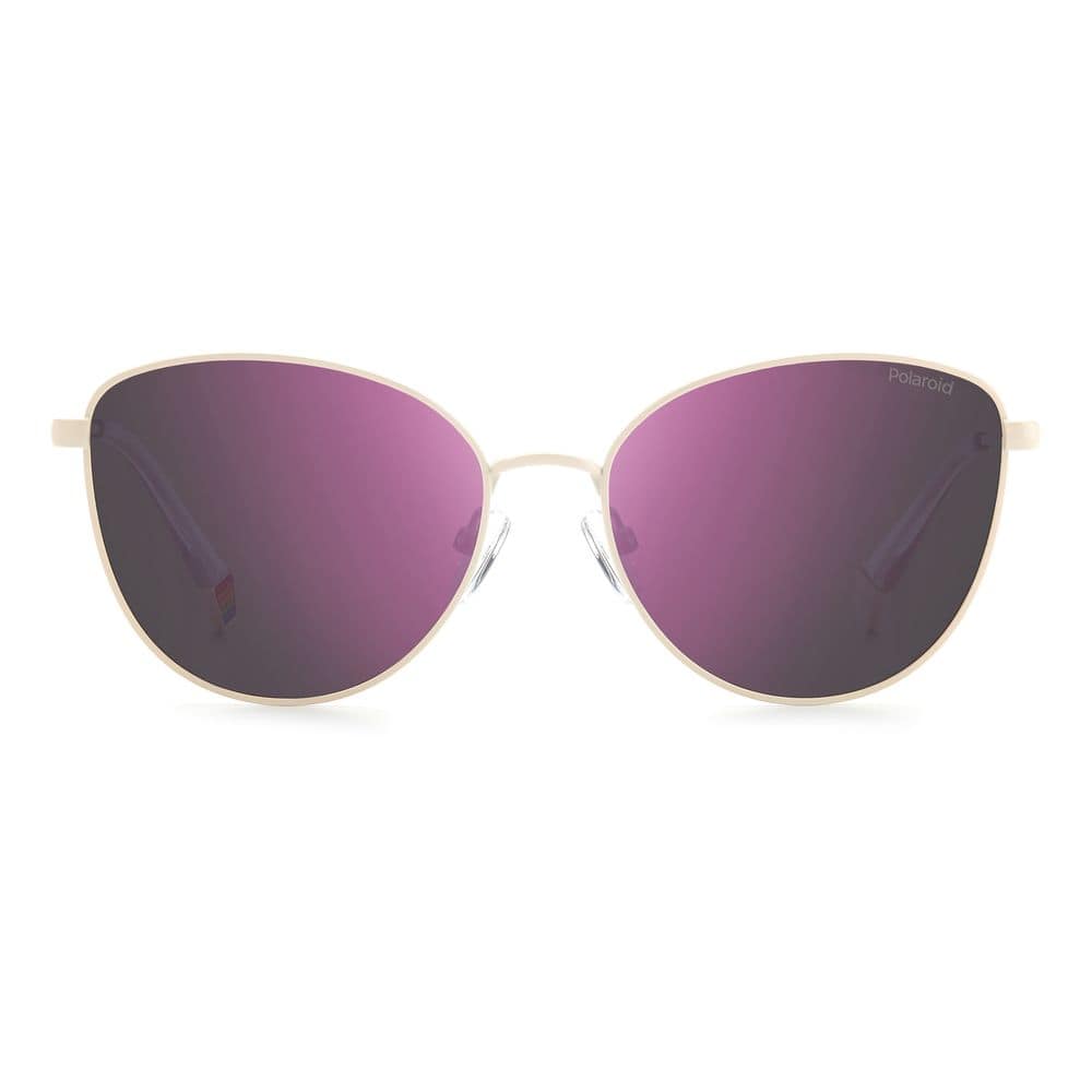 Polaroid Beige Stainless Steel Sunglasses - Image 2