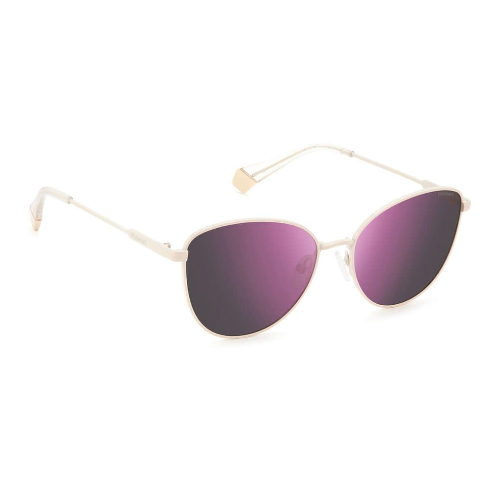 Polaroid Beige Stainless Steel Sunglasses - Image 3