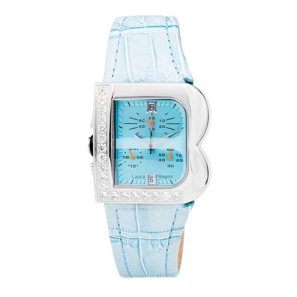 Laura Biagiotti Blue Leather Dress Watch