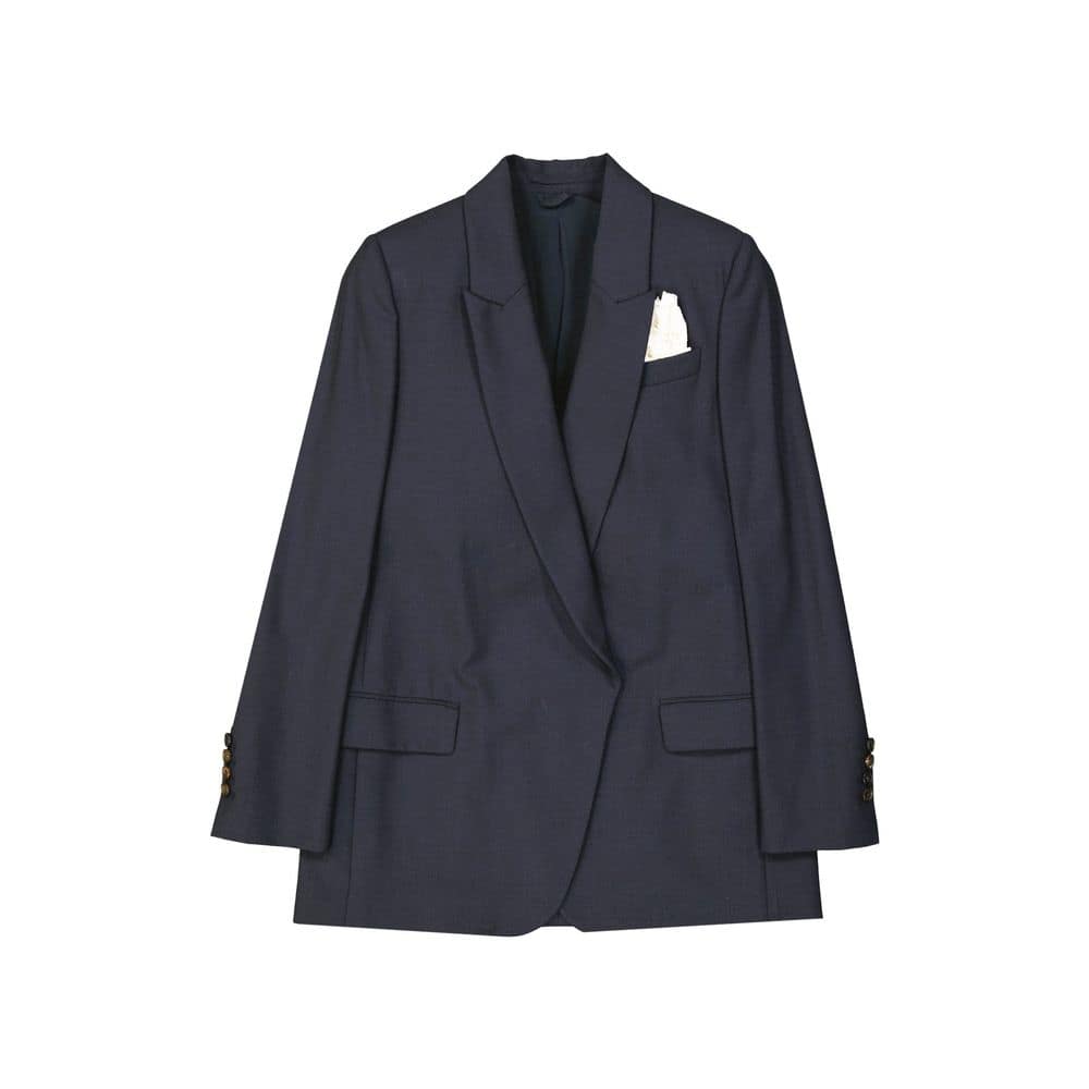 Brunello Cucinelli Blue Virgin Wool Coat