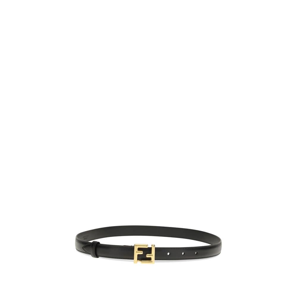 Fendi Black Calf Leather Bos Taurus Regular Belt - Image 2