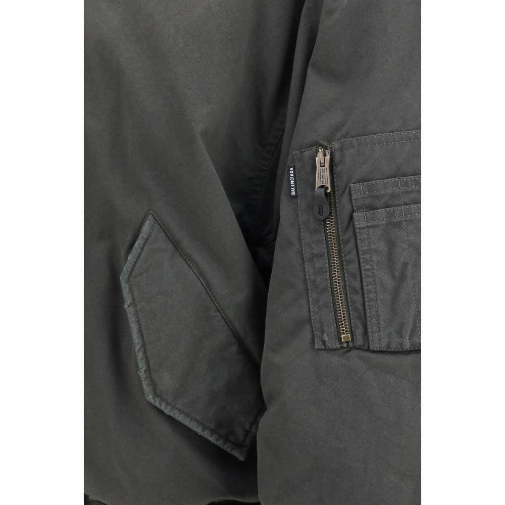 Balenciaga Gray Cotton Bomber - Image 3