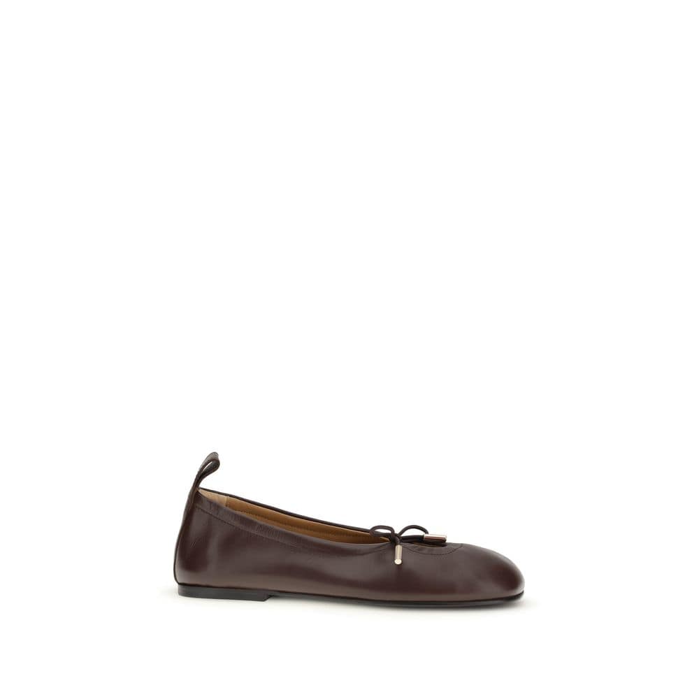 Alohas Brown Calf Leather Bos Taurus Ballet Flats