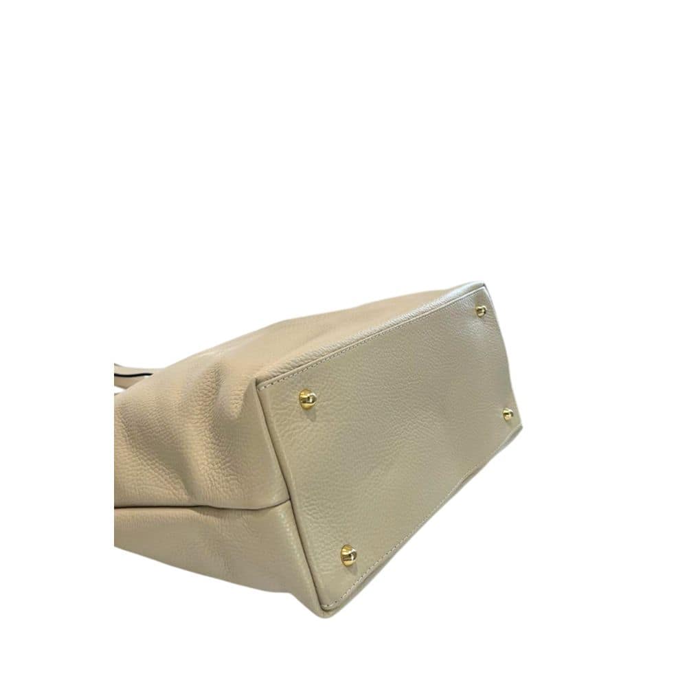 Baldinini Trend Beige Cowhide Clutch Bag - Image 4