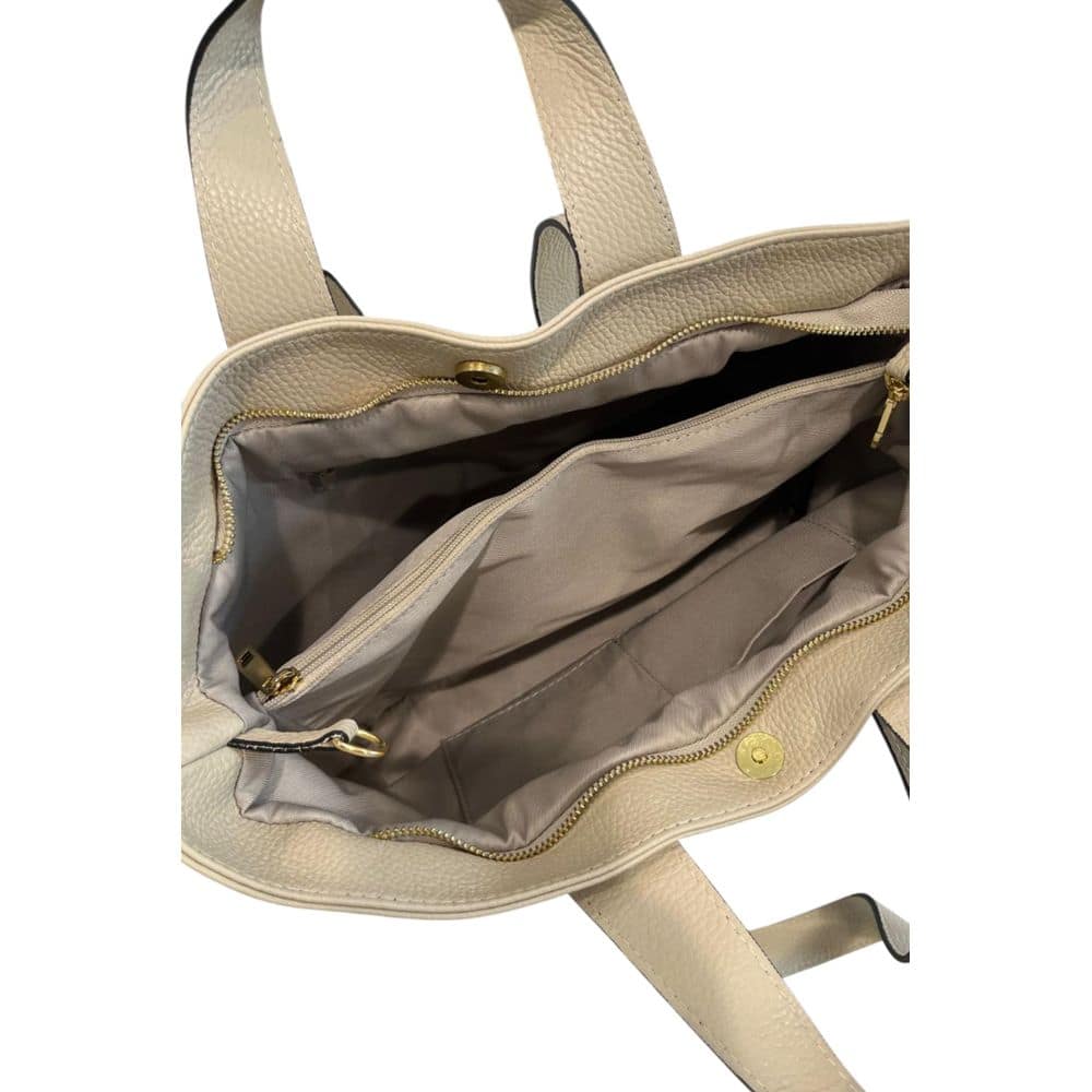 Baldinini Trend Beige Cowhide Clutch Bag - Image 6