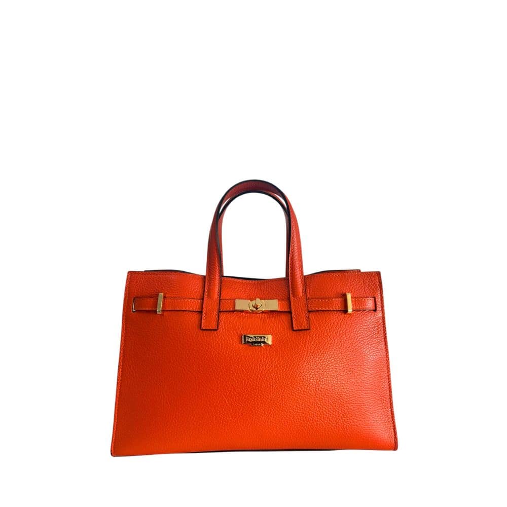 Baldinini Trend Orange Cowhide Shoulder Bag