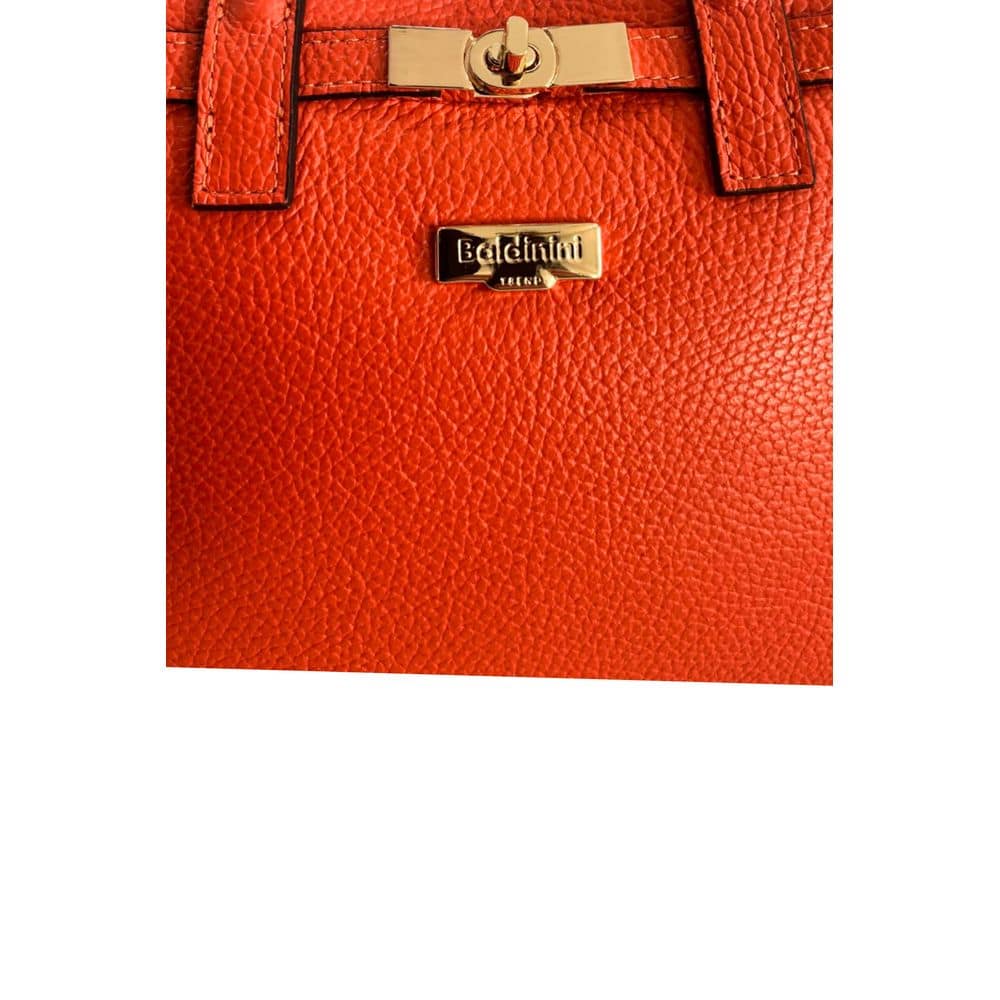 Baldinini Trend Orange Cowhide Shoulder Bag - Image 5
