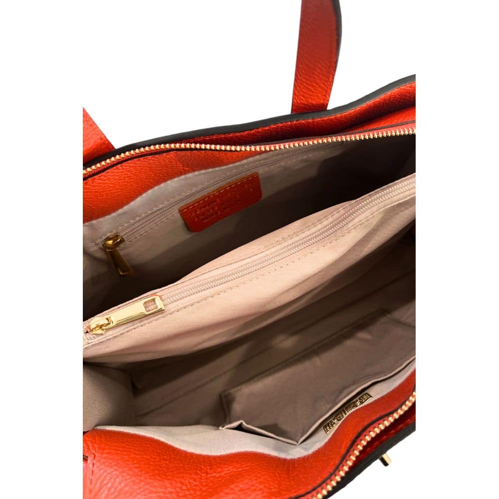 Baldinini Trend Orange Cowhide Shoulder Bag - Image 6