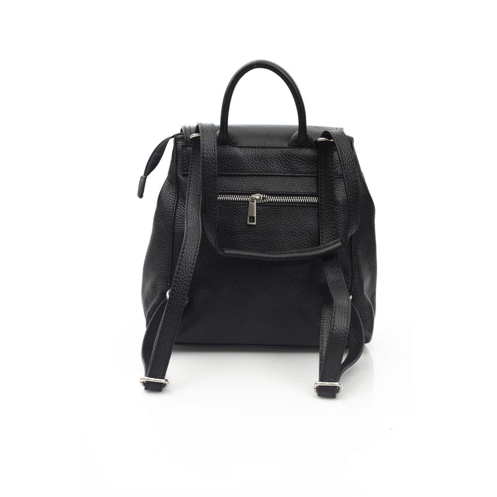 Baldinini Trend Black Cowhide Backpack - Image 3