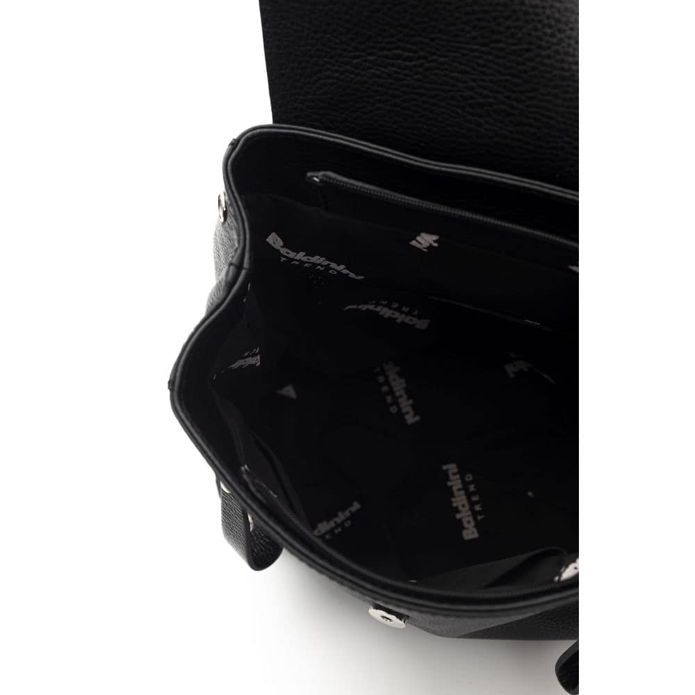 Baldinini Trend Black Cowhide Backpack - Image 5