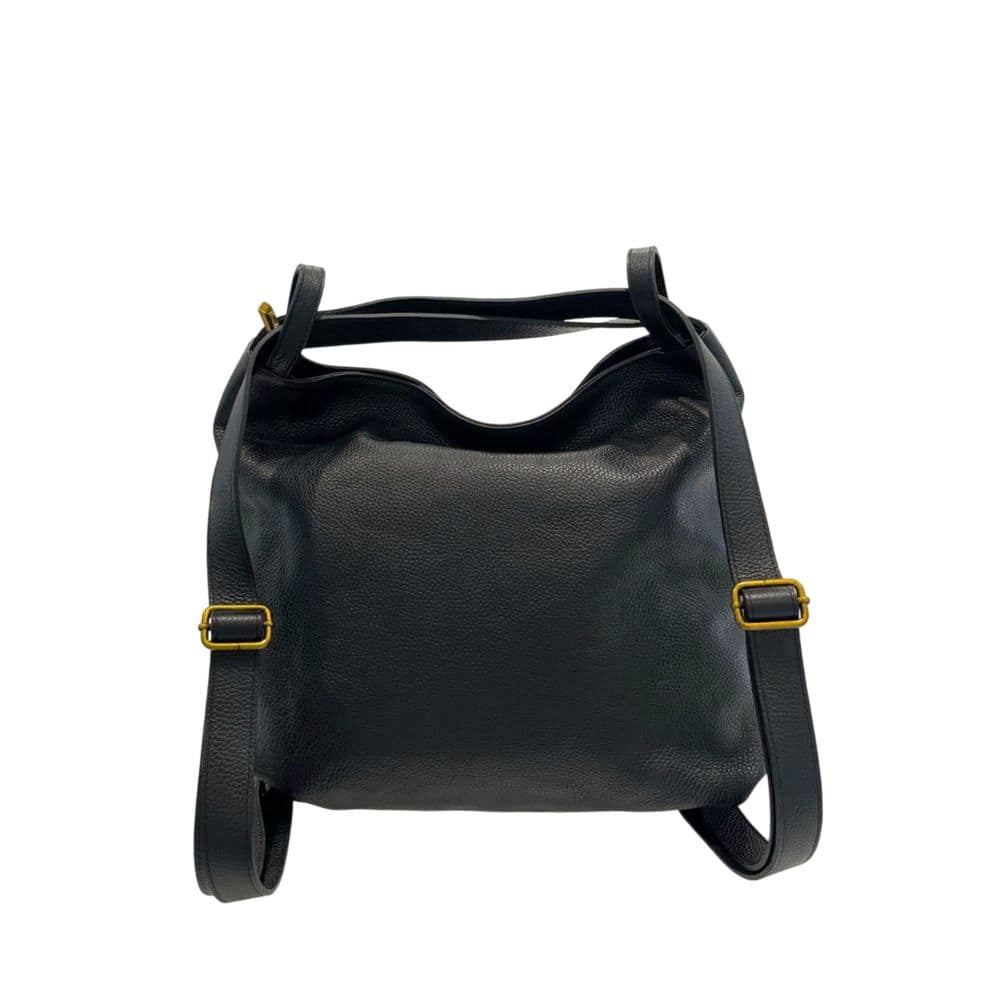 Baldinini Trend Black Cowhide Backpack - Image 8