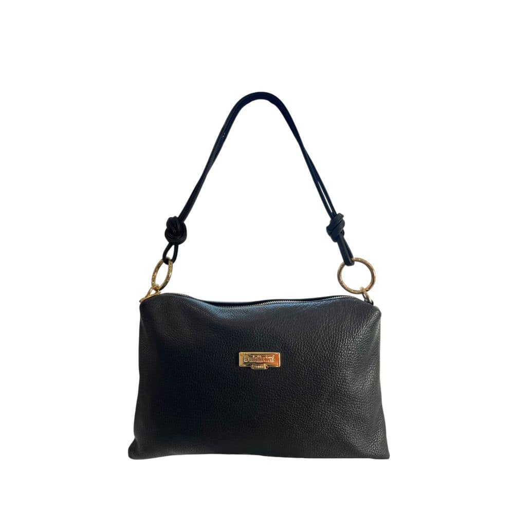 Baldinini Trend Black Cowhide Clutch Bag