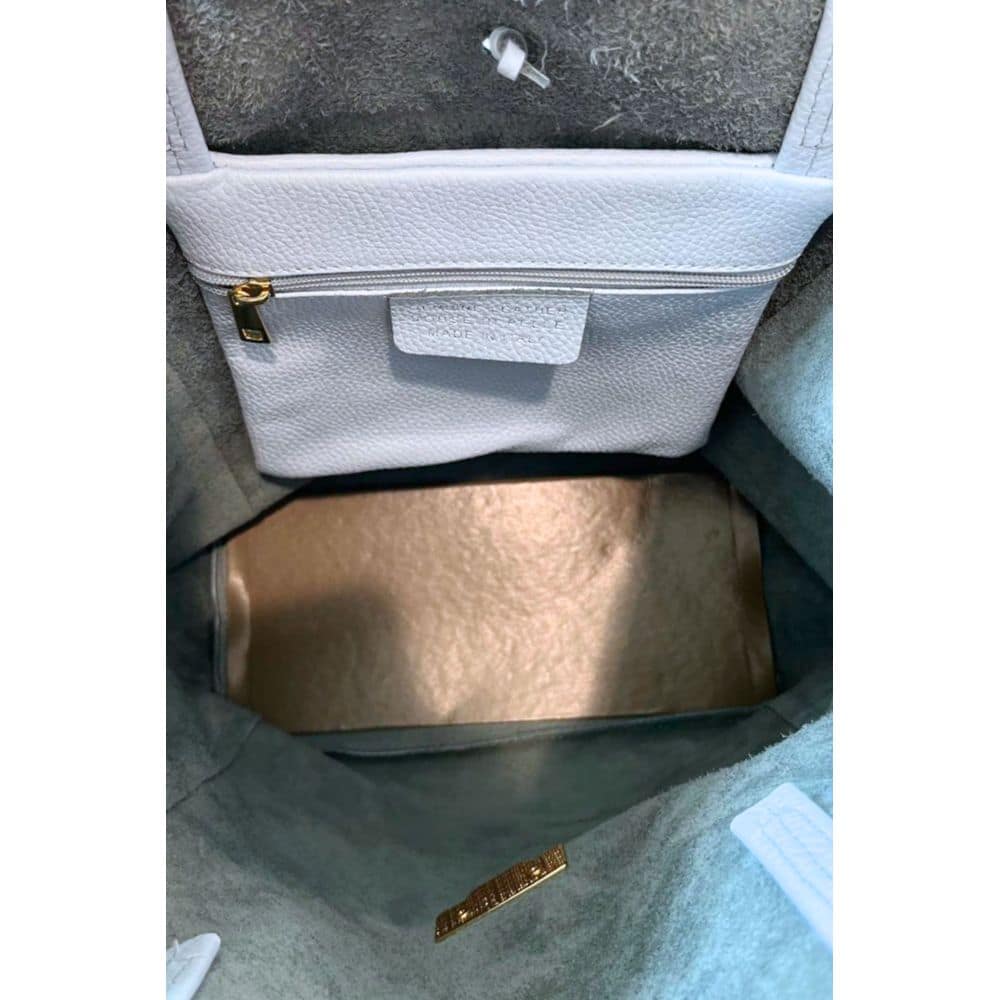 Baldinini Trend Blue Cowhide Clutch Bag - Image 7