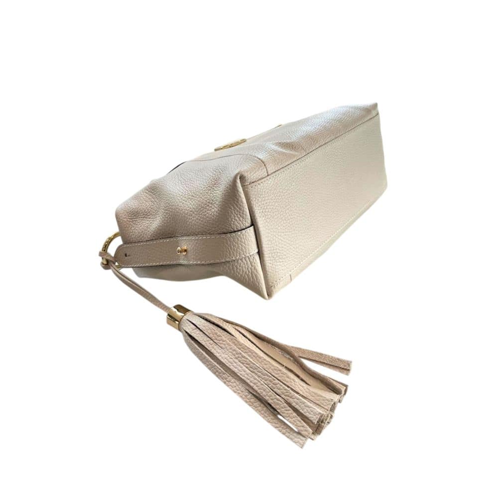 Baldinini Trend Beige Cowhide Shoulder Bag - Image 4