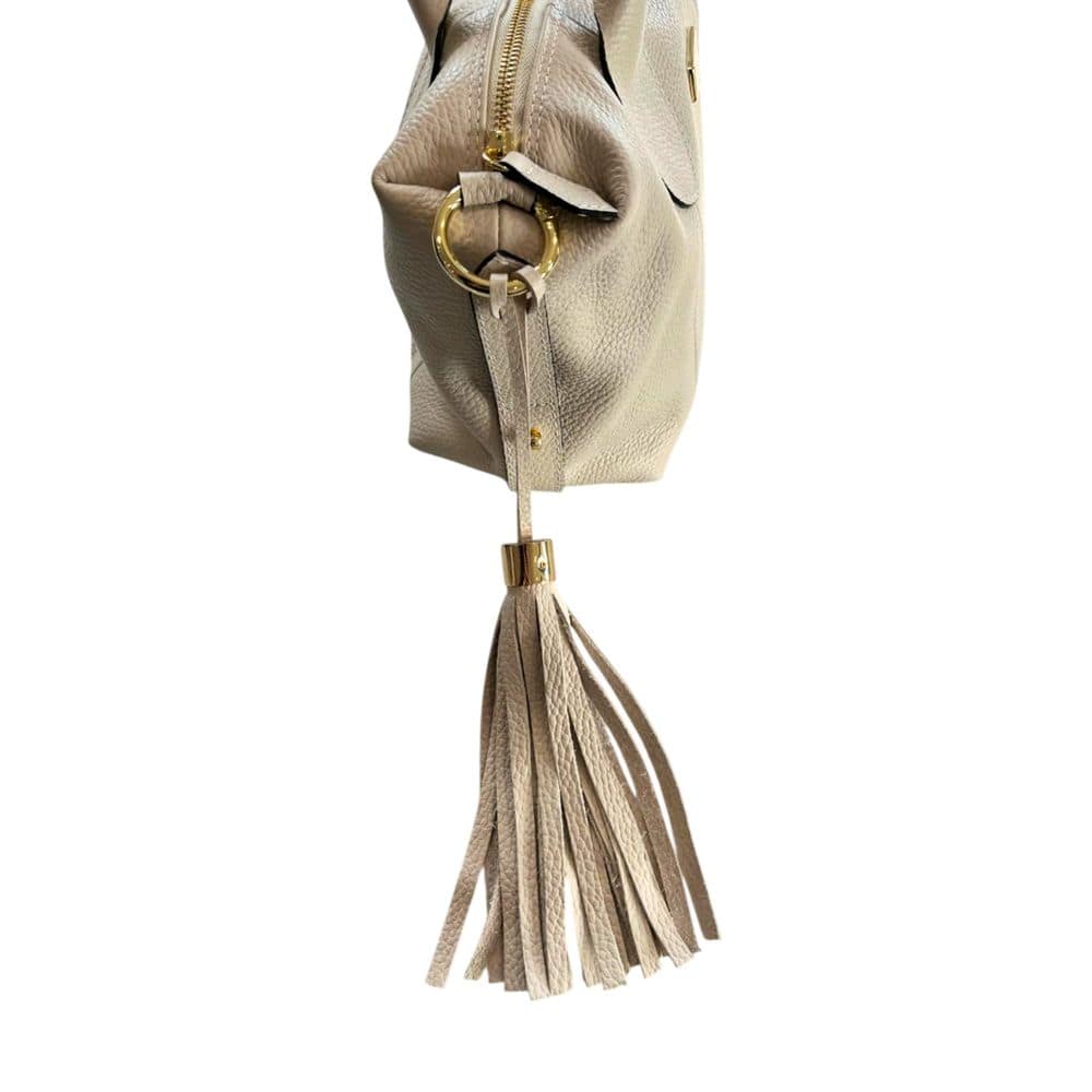 Baldinini Trend Beige Cowhide Shoulder Bag - Image 6