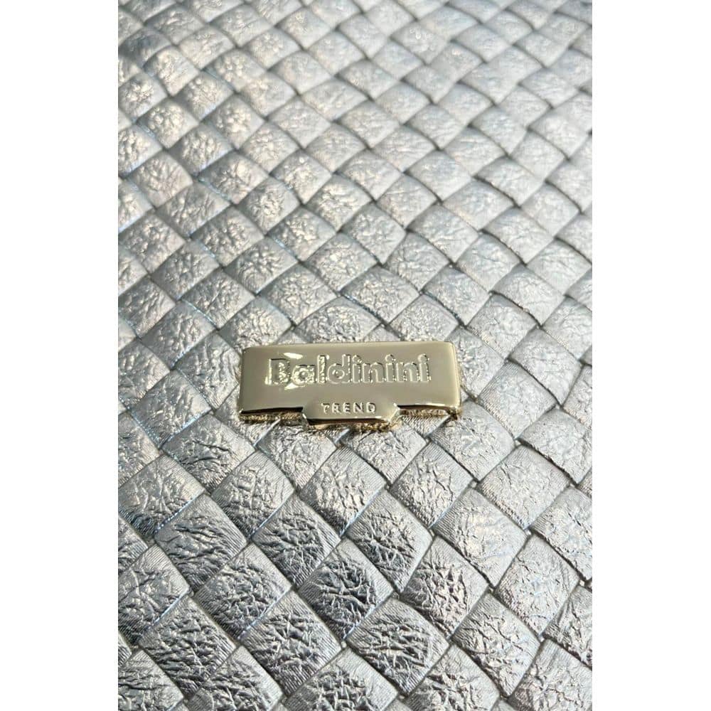 Baldinini Trend Gray Cowhide Clutch Bag - Image 5