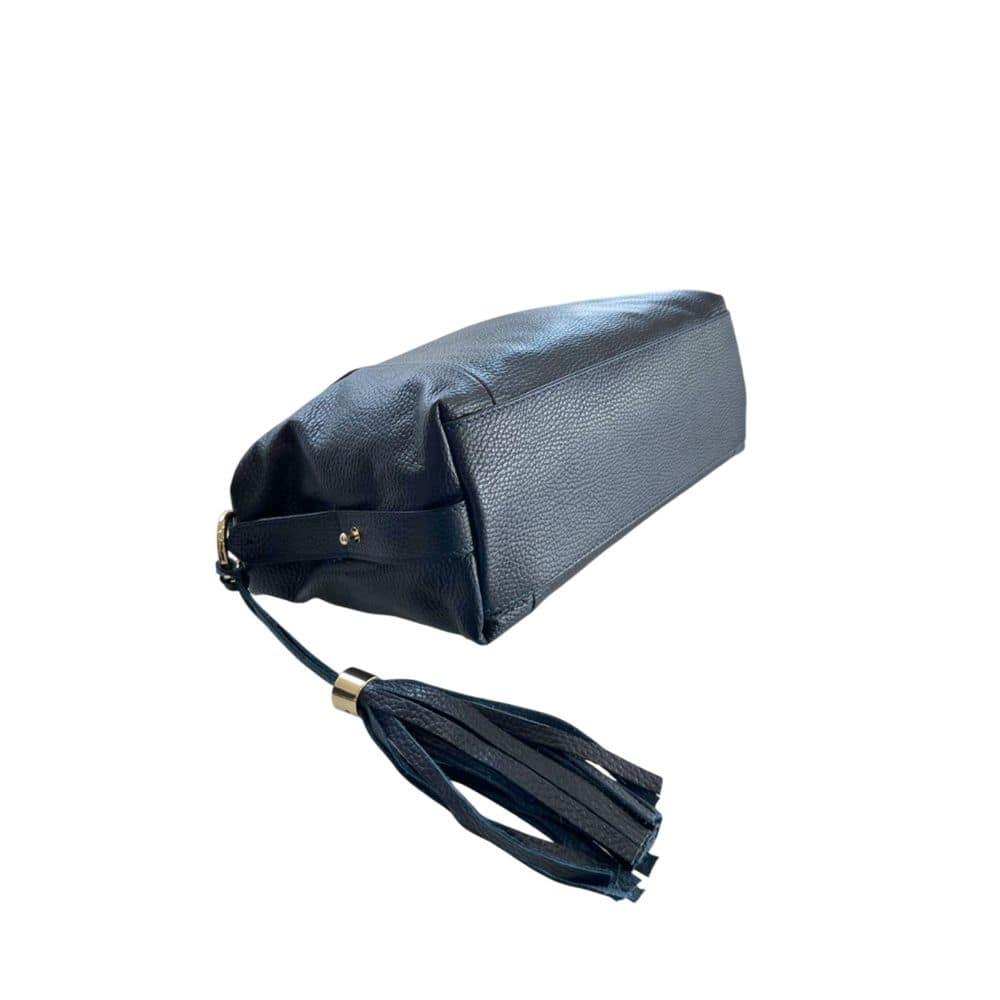 Baldinini Trend Blue Cowhide Shoulder Bag - Image 4