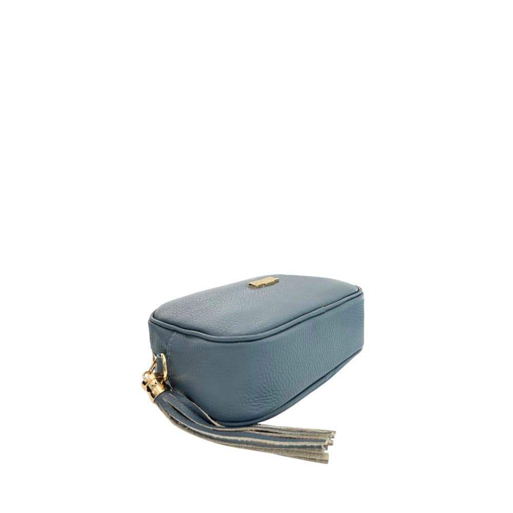 Baldinini Trend Blue Cowhide Crossbody Bag - Image 4