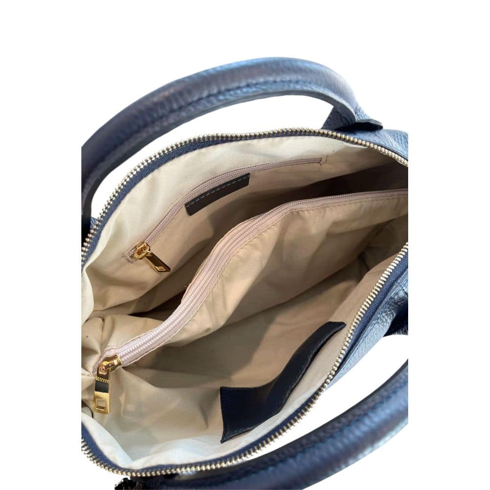 Baldinini Trend Blue Cowhide Shoulder Bag - Image 7