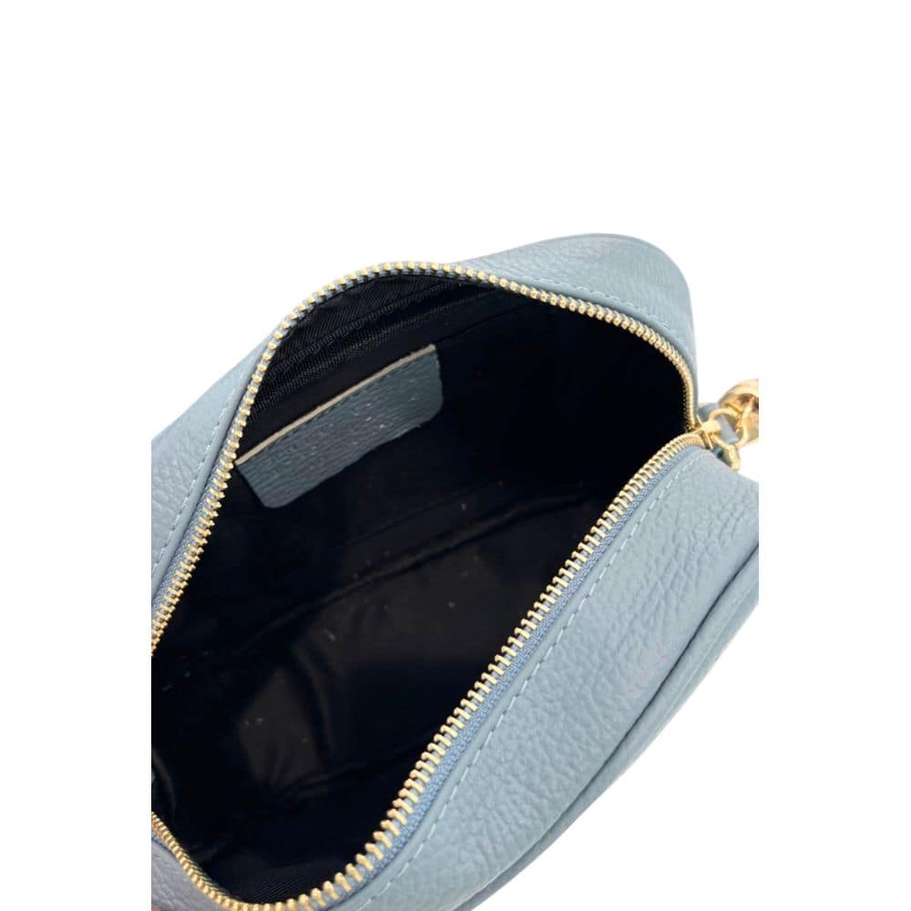 Baldinini Trend Blue Cowhide Crossbody Bag - Image 6