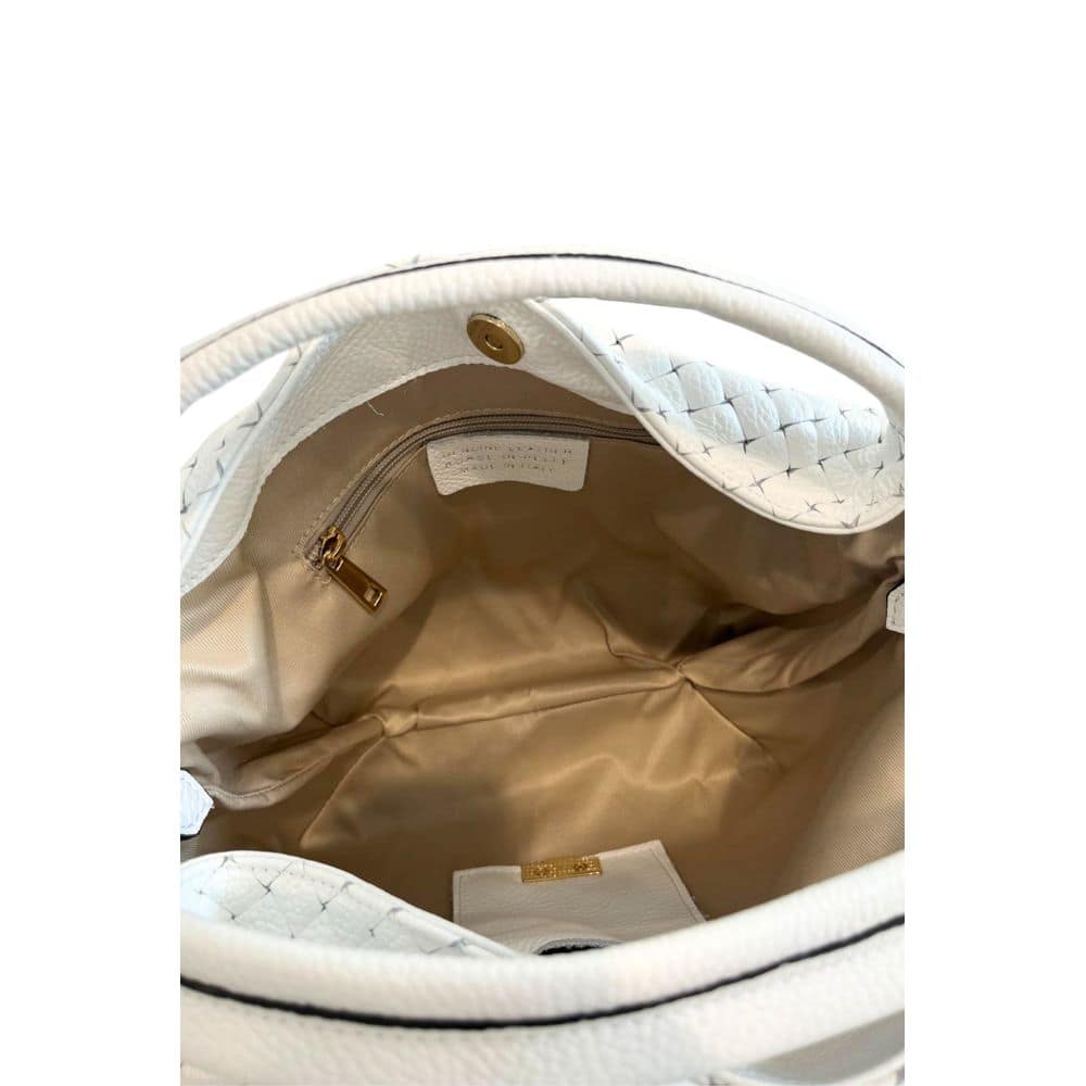 Baldinini Trend White Leather Women Handbag - Image 7