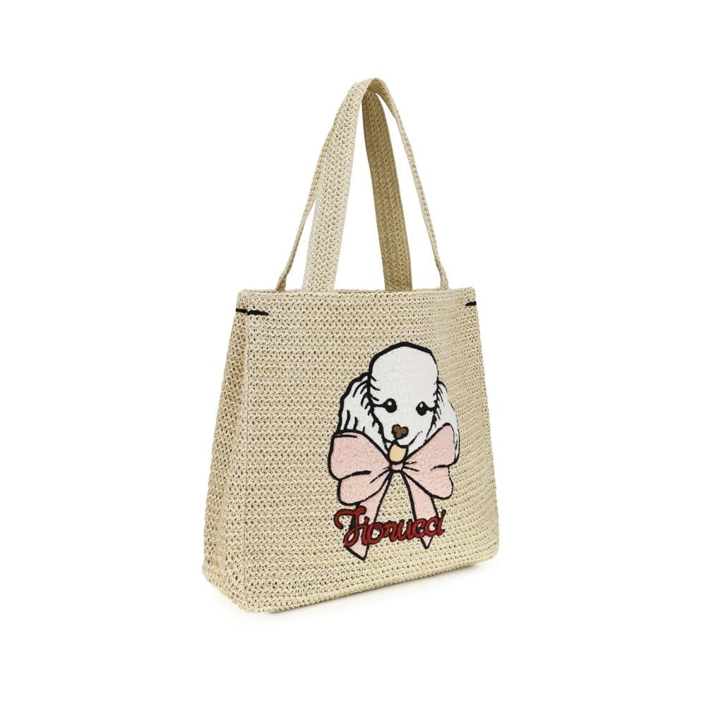 Fiorucci Beige Paper Handbag - Image 2