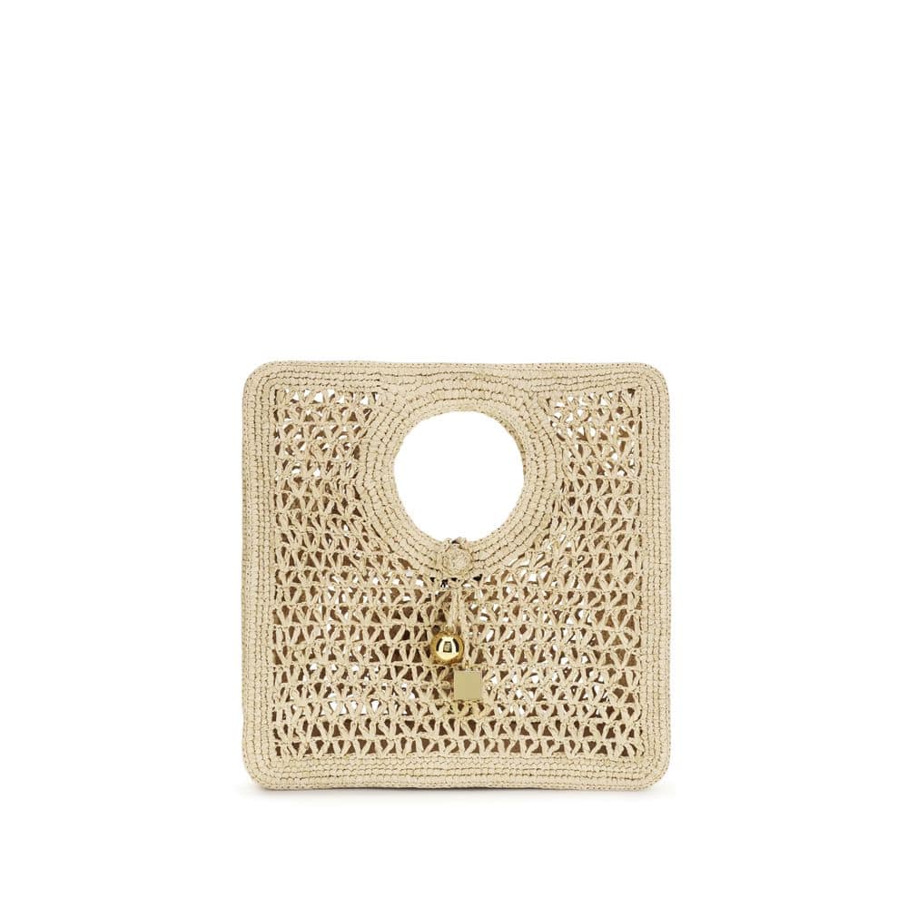 Jacquemus Beige Raffia Handbag