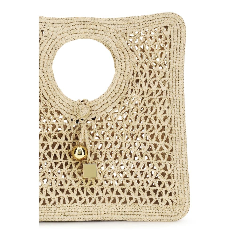 Jacquemus Beige Raffia Handbag - Image 4