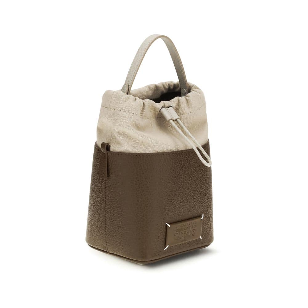 Maison Margiela Brown Calf Leather Bos Taurus Backet Bag - Image 2