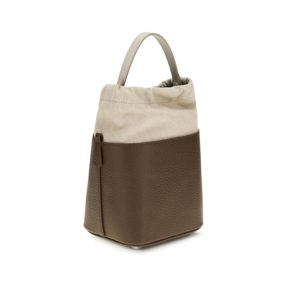 Maison Margiela Brown Calf Leather Bos Taurus Backet Bag - Image 3